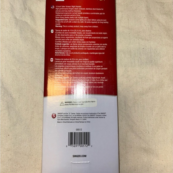 Singer 10 in tailoring scissors new in box - Picture 2 of 2